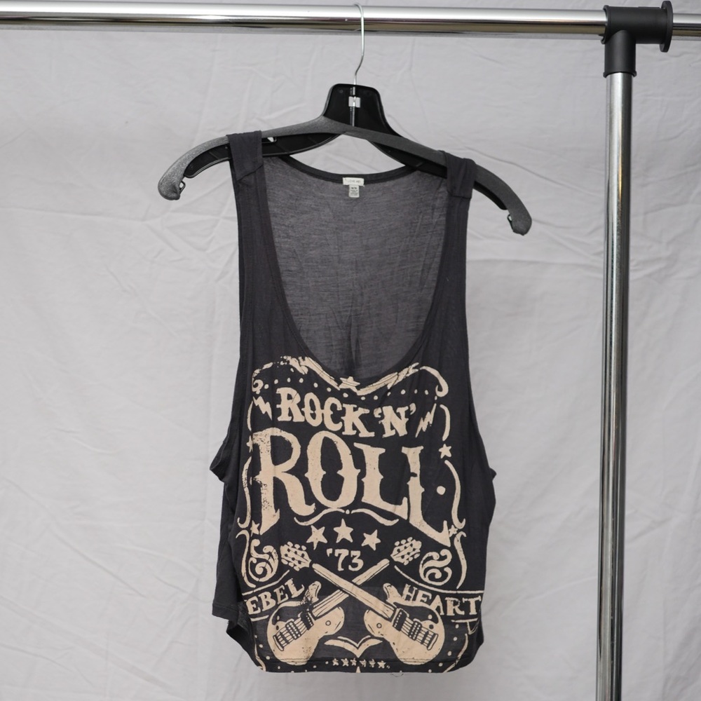 Rock'n'Roll Flowy Cropped Tank Top